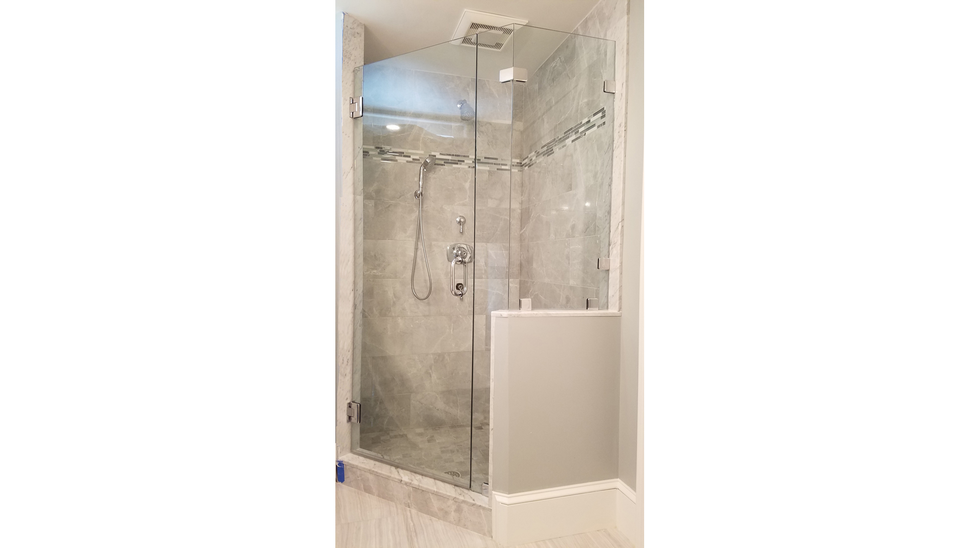 Neo Angle Frameless Shower Door Signature Glass Inc