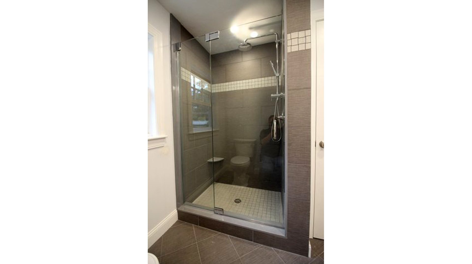 frameless shower door in Newton MA