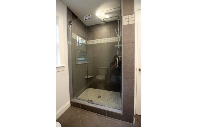 frameless shower door in Newton MA