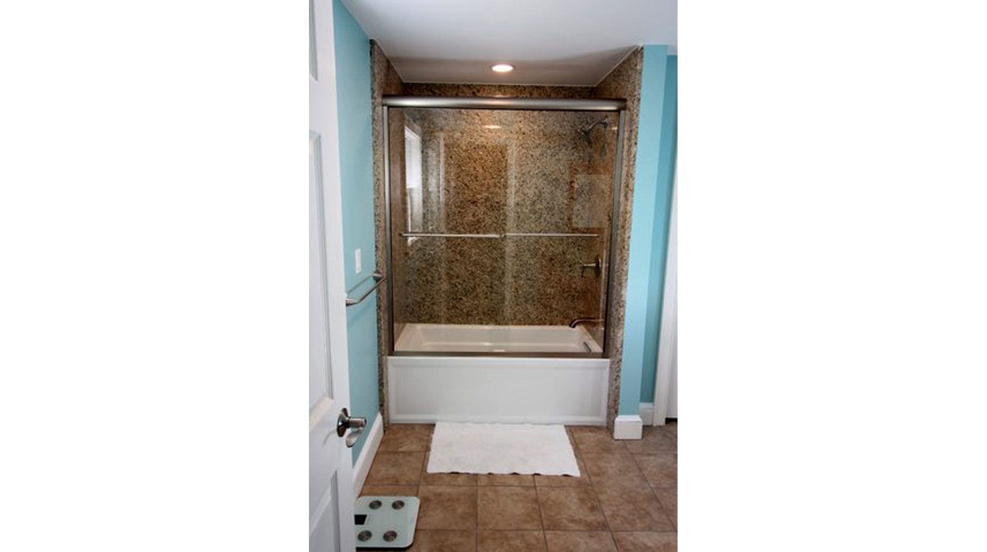 semi-frameless sliding shower door
