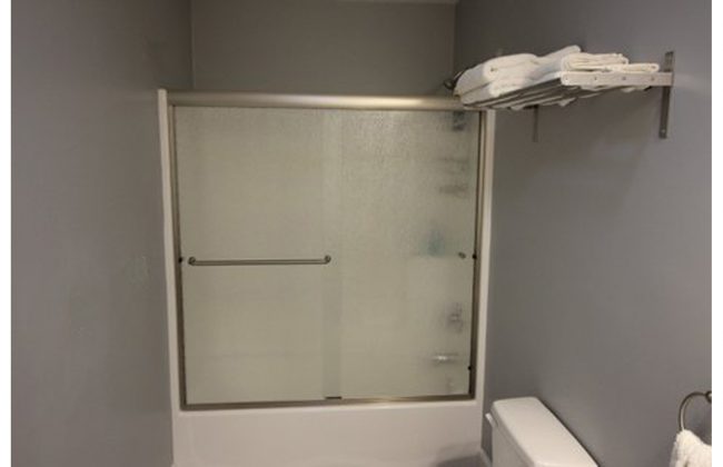 Semi-frameless sliding shower door