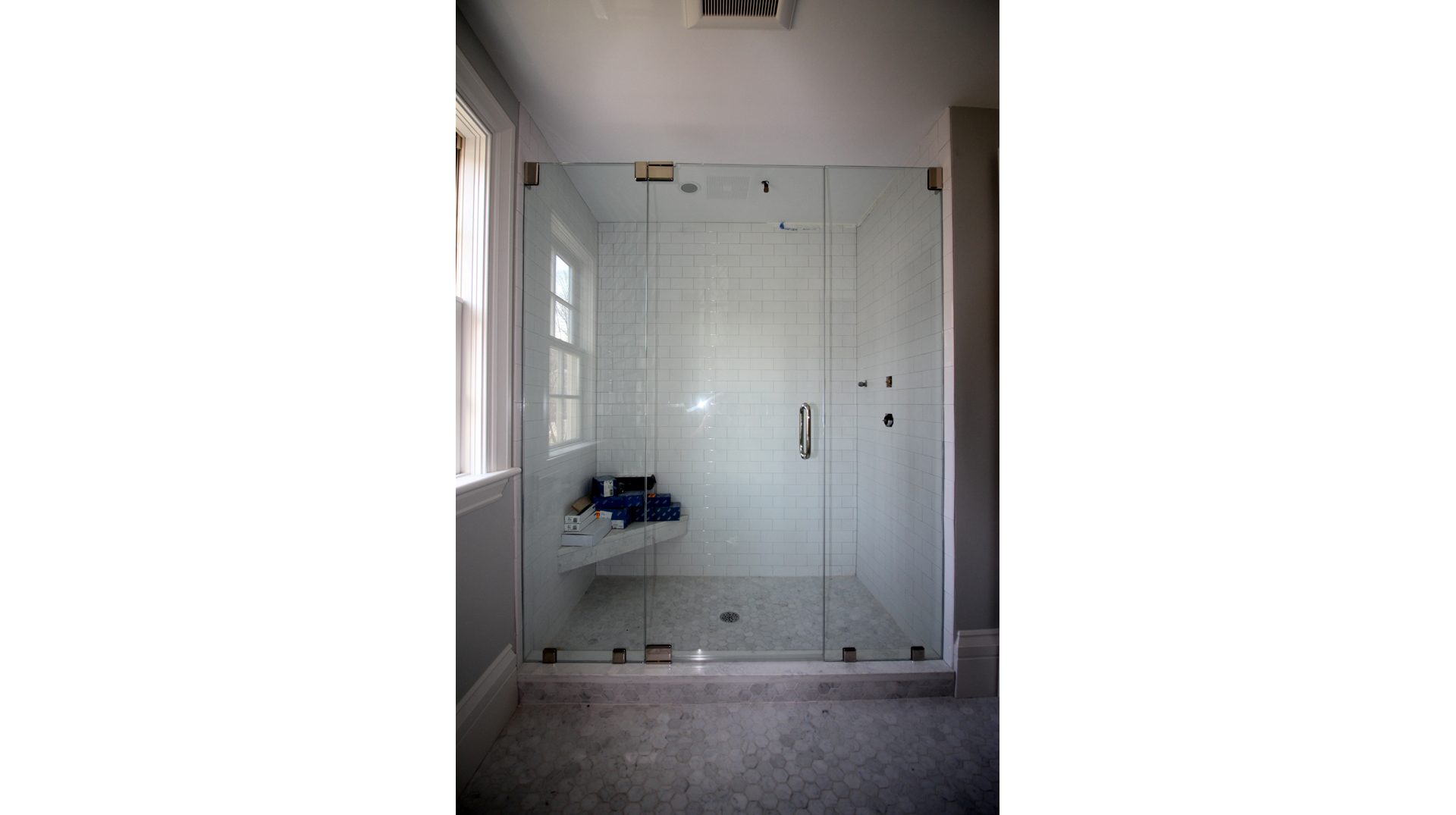 frameless glass shower door in Plymouth MA