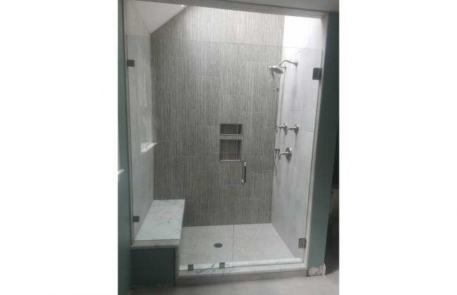 Frameless shower door in Easton MA
