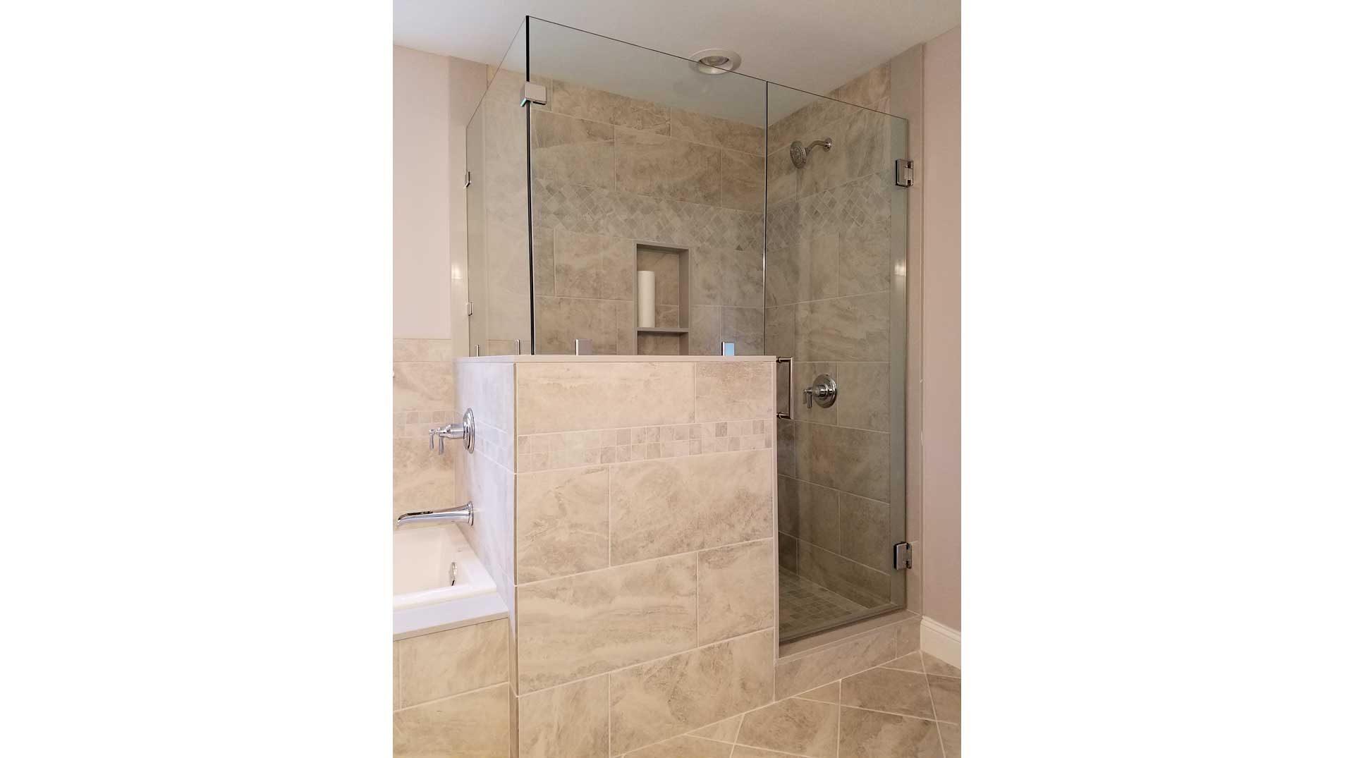 frameless shower enclosure in Sharon MA