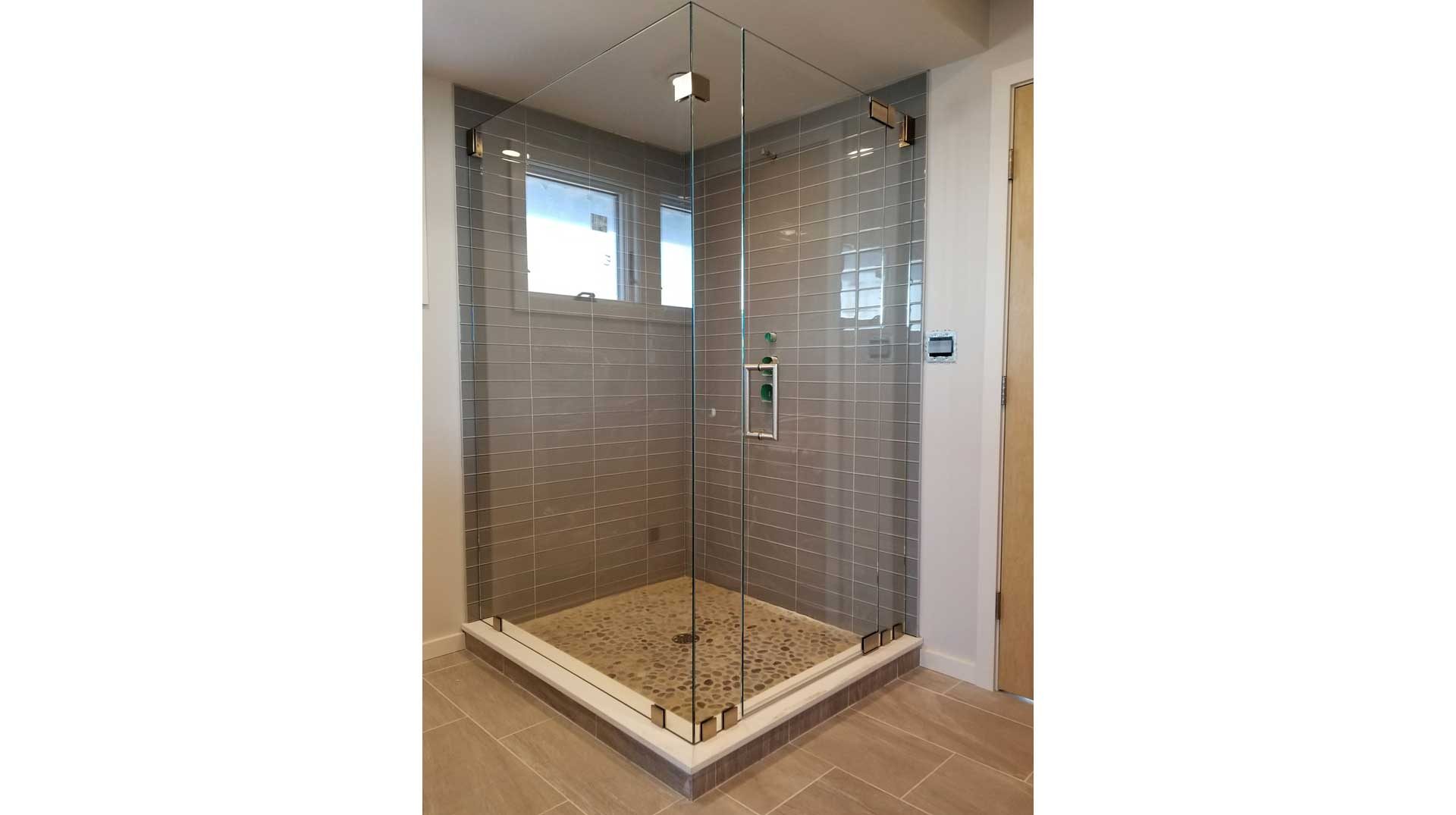 Frameless Shower Enclosure on Long Beach in Plymouth MA