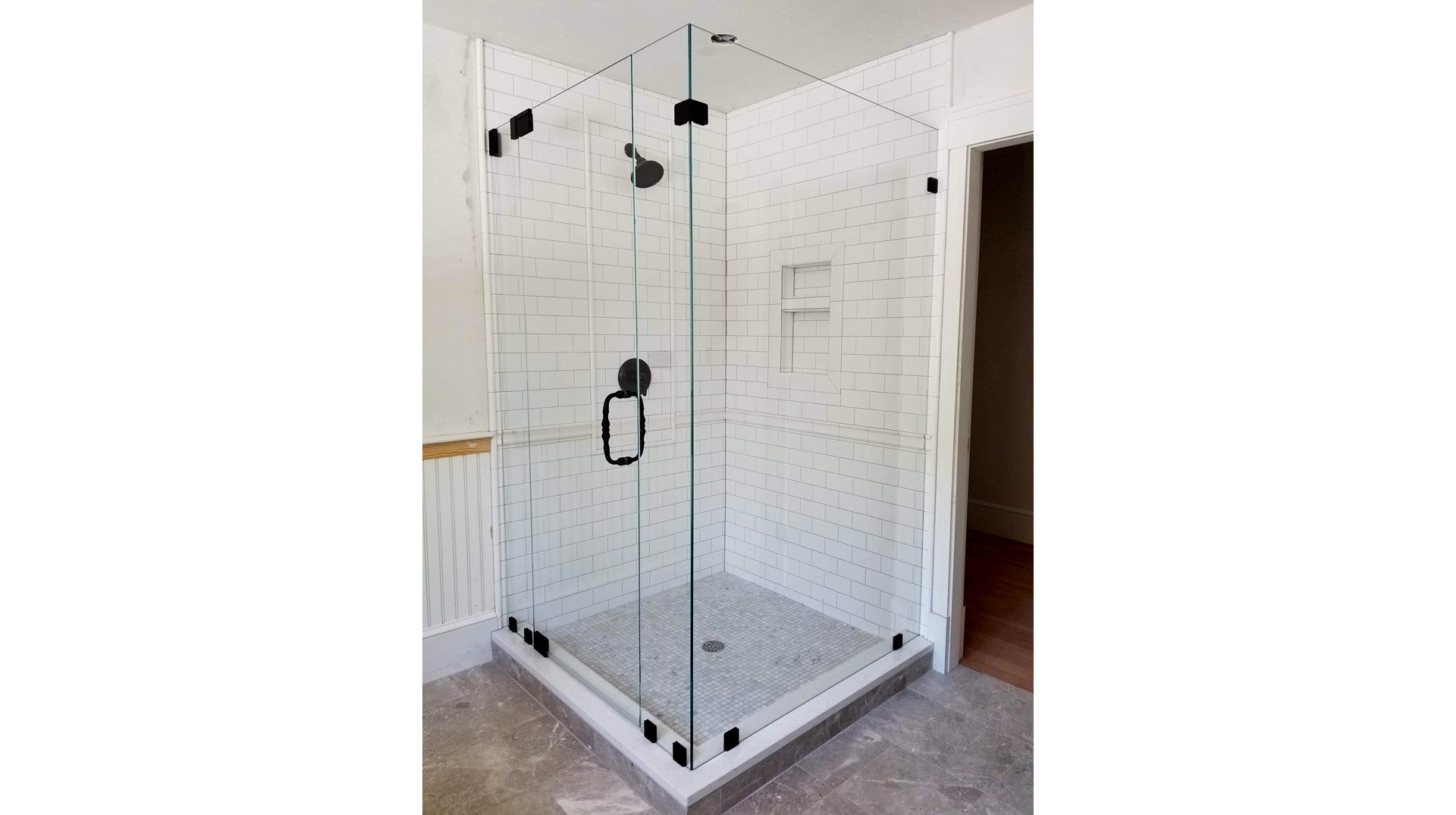 frameless glass shower enclosure in Plymouth MA